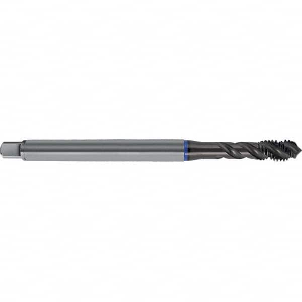 Spiral Flute Tap: M3x0.50 Metric, 3 Flutes, Semi-Bottoming, 6HX Class of Fit, HSS-E, TiAlN Coated MPN:9046330030000