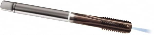 Straight Flute Tap:  Metric,  4 Flute,  Modified Bottoming,  6HX,  Cobalt,  TiAlN Finish MPN:9003190120000