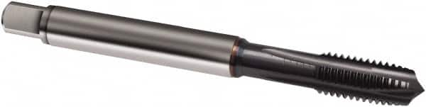 Spiral Point Tap: M8x1.25 Metric, 4 Flutes, Plug Chamfer, 6HX Class of Fit, High-Speed Steel-E-PM, TiCN Coated MPN:9029010080000