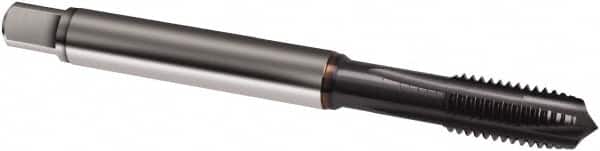 Spiral Point Tap: 1/4-28 UNF, 3 Flutes, Plug Chamfer, 2BX Class of Fit, High-Speed Steel-E-PM, TiCN Coated MPN:9029070063500