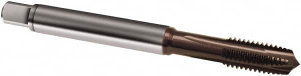 Spiral Point Tap: #6-32, UNC, 3 Flutes, Plug, 2BX, Powdered Metal, TiAlN Finish MPN:9029180035050