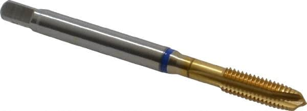 Spiral Point Tap: M5x0.8 Metric, 3 Flutes, Plug Chamfer, 6H Class of Fit, High-Speed Steel-E-PM, TiN Coated MPN:9039060050000