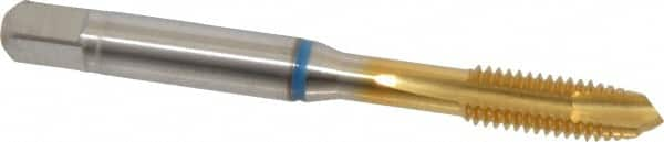 Spiral Point Tap: M6x1 Metric, 3 Flutes, Plug Chamfer, 6H Class of Fit, High-Speed Steel-E-PM, TiN Coated MPN:9039060060000