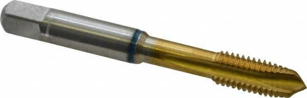 Spiral Point Tap: M8x1.25 Metric, 3 Flutes, Plug Chamfer, 6H Class of Fit, High-Speed Steel-E-PM, TiN Coated MPN:9039060080000