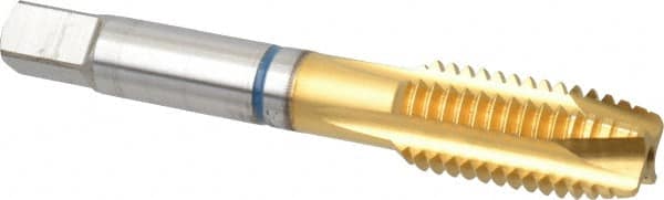 Spiral Point Tap: 9/16-12, UNC, 4 Flutes, Plug, 2B, Powdered Metal, TiN Finish MPN:9039070142880