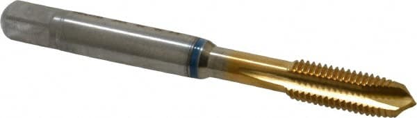 Spiral Point Tap: 1/4-28 UNF, 3 Flutes, Plug Chamfer, 2B Class of Fit, High-Speed Steel-E-PM, TiN Coated MPN:9039080063500