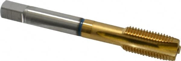 Spiral Point Tap: 7/16-20 UNF, 3 Flutes, Plug Chamfer, 2B Class of Fit, High-Speed Steel-E-PM, TiN Coated MPN:9039080111130