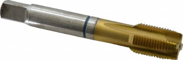 Spiral Point Tap: 5/8-18 UNF, 4 Flutes, Plug Chamfer, 2B Class of Fit, High-Speed Steel-E-PM, TiN Coated MPN:9039080158750