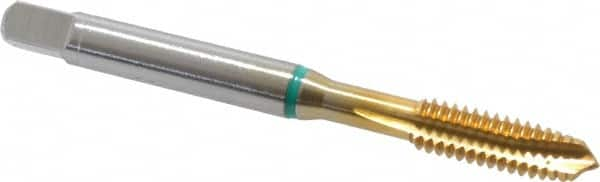 Spiral Point Tap: #12-24, UNC, 3 Flutes, Plug, 2B, Cobalt, TiN Finish MPN:9039160054860