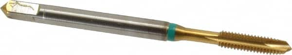 Spiral Point Tap: #5-44, UNF, 3 Flutes, Plug, 2B, Cobalt, TiN Finish MPN:9039170031750