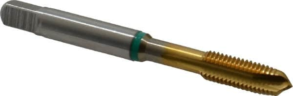 Spiral Point Tap: 1/4-28, UNF, 3 Flutes, Plug, 2B, Cobalt, TiN Finish MPN:9039170063500