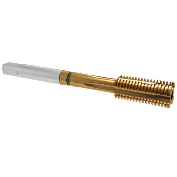 Spiral Point Tap: 1/2-20 UNF, 4 Flutes, Plug Chamfer, 2B Class of Fit, High-Speed Steel-E, TiN Coated MPN:9039170127000