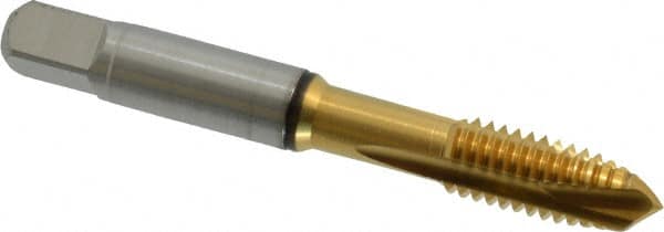 Spiral Point Tap: 3/8-16, UNC, 3 Flutes, Plug, 2B, Cobalt, TiN Finish MPN:9039280095250