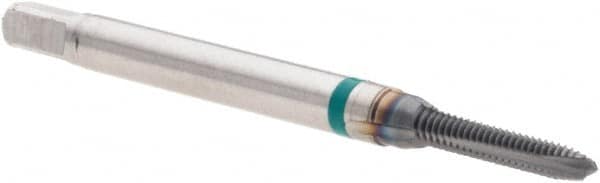 Spiral Point Tap: #2-56, UNC, 3 Flutes, Plug, 2B, Cobalt, TiCN Finish MPN:9039460021840