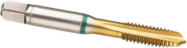 Spiral Point Tap: 1/4-20, UNC, 3 Flutes, Plug, H7, Cobalt, TiN Finish MPN:9039820063500