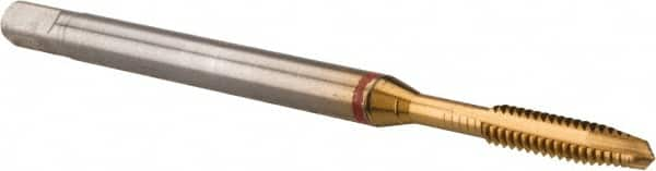 Spiral Point Tap: #4-40, UNC, 3 Flutes, Plug, 2B, Powdered Metal, TiN Finish MPN:9039920028450