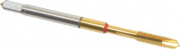 Spiral Point Tap: #8-32, UNC, 3 Flutes, Plug, 2B, Powdered Metal, TiN Finish MPN:9039920041660