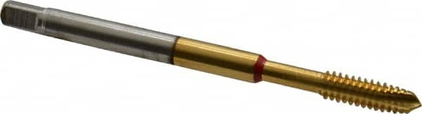 Spiral Point Tap: #10-24, UNC, 3 Flutes, Plug, 2B, Powdered Metal, TiN Finish MPN:9039920048260