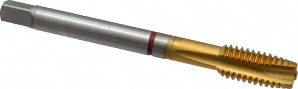 Spiral Point Tap: 7/16-14 UNC, 3 Flutes, Plug Chamfer, 2B Class of Fit, High-Speed Steel-E-PM, TiN Coated MPN:9039920111130