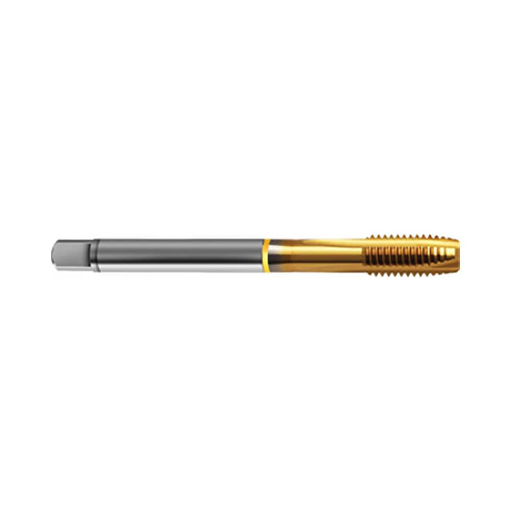 Spiral Point Tap: M10 x 1.25, Metric Fine, 3 Flutes, Plug, 6H, Powdered Metal, TiN Finish MPN:9057390100060