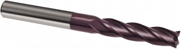 Square End Mill: 1/4'' Dia, 1-5/8'' LOC, 1/4'' Shank Dia, 4'' OAL, 4 Flutes, Solid Carbide MPN:9030900063540