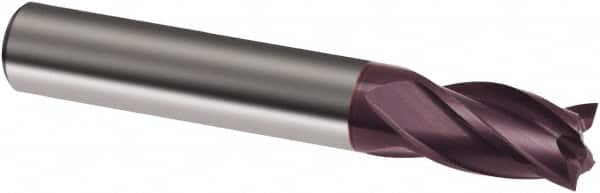 Square End Mill: 1/16'' Dia, 1/8'' LOC, 1/8'' Shank Dia, 1-1/2'' OAL, 4 Flutes, Solid Carbide MPN:9030930015900