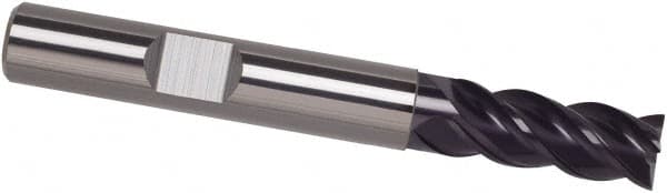 Square End Mill: 3/16'' Dia, 3/8'' LOC, 3/16'' Shank Dia, 2'' OAL, 4 Flutes, Solid Carbide MPN:9030950047600