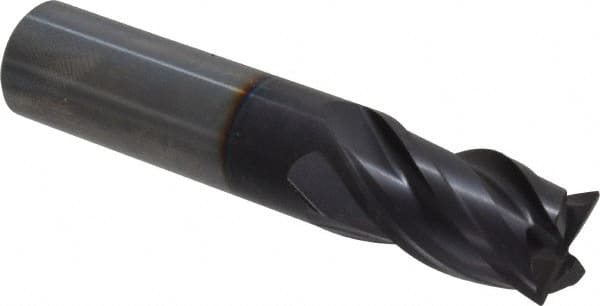 Square End Mill: 1/2'' Dia, 5/8'' LOC, 1/2'' Shank Dia, 2-1/2'' OAL, 4 Flutes, Solid Carbide MPN:9031130127000