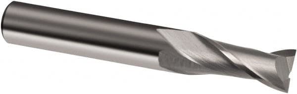 Square End Mill: 3/32'' Dia, 1/4'' LOC, 1/8'' Shank Dia, 1-1/2'' OAL, 2 Flutes, Solid Carbide MPN:9031460023800