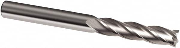 Square End Mill: 5/16'' Dia, 1-5/8'' LOC, 5/16'' Shank Dia, 4'' OAL, 4 Flutes, Solid Carbide MPN:9031510079400