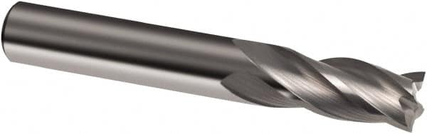 Square End Mill: 0.5118'' Dia, 1.0236'' LOC, 4 Flutes, Solid Carbide MPN:9033040130000