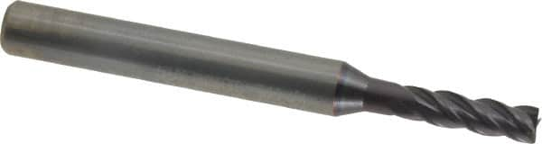 Square End Mill: 0.157'' Dia, 0.433'' LOC, 4 Flutes, Solid Carbide MPN:9037360040000