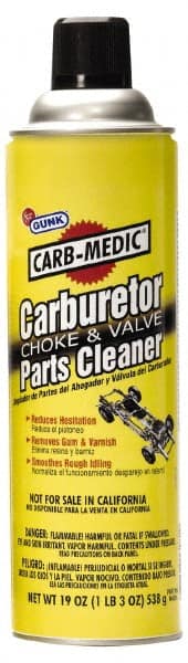 Carburetor Parts Cleaner: 19 oz, Aerosol Can MPN:M4824