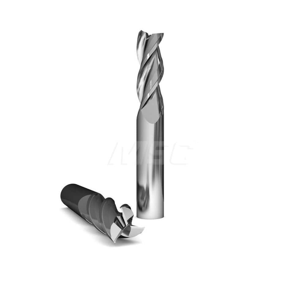 Square End Mill: 5/16'' Dia, 7/16'' LOC, 5/16'' Shank Dia, 2-1/2'' OAL, 3 Flutes, Solid Carbide MPN:101046