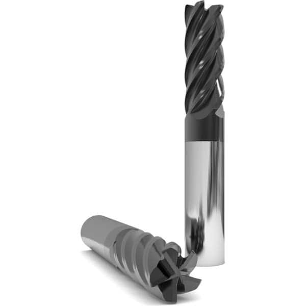 Square End Mill: 1/2'' Dia, 1'' LOC, 1/2'' Shank Dia, 3'' OAL, 5 Flutes, Solid Carbide MPN:119762