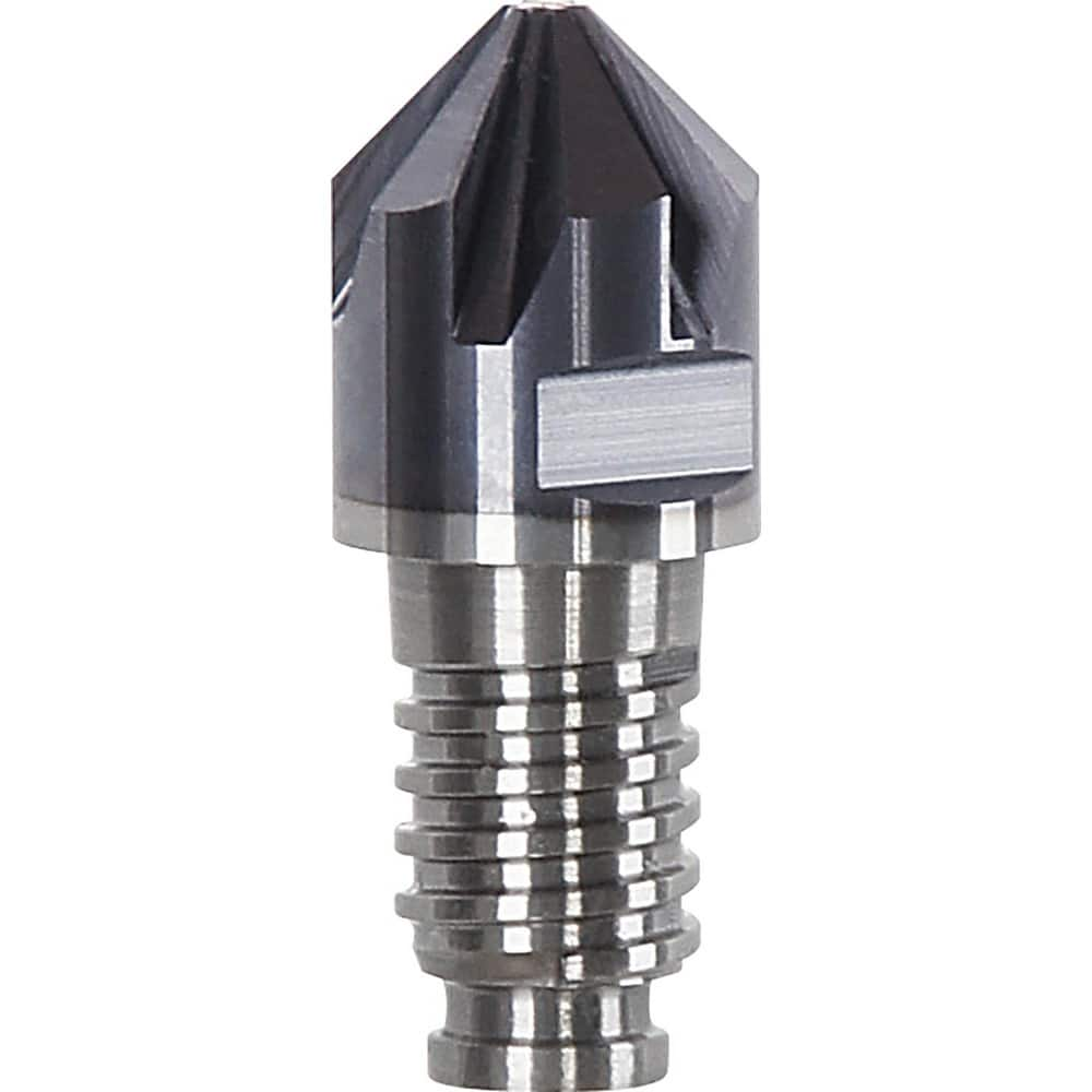 Corner Radius & Corner Chamfer End Mill Heads, Chamfer Angle: 30.000 , Number Of Flutes: 6 , End Mill Material: Solid Carbide , Connection Type: Duo-Lock 10  MPN:DL10E1016UK3/8Z