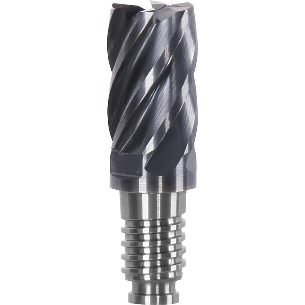 Corner Radius & Corner Chamfer End Mill Heads, Chamfer Angle: 45.000 , Number Of Flutes: 6 , End Mill Material: Solid Carbide , Connection Type: Duo-Lock 10  MPN:DL10F2006MN3/8Z