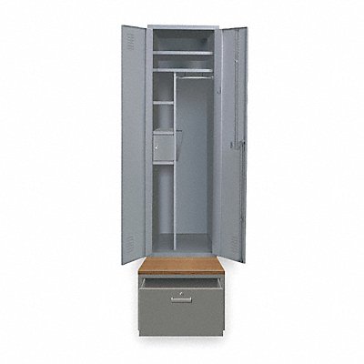 Wardrobe Locker 3opng Dark Gray Assm MPN:HERL442-1B-G-HG