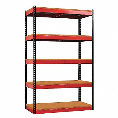 Shelving Unit 24x78x36in Strtr MPN:FKR362478-5S-W-BR-HT