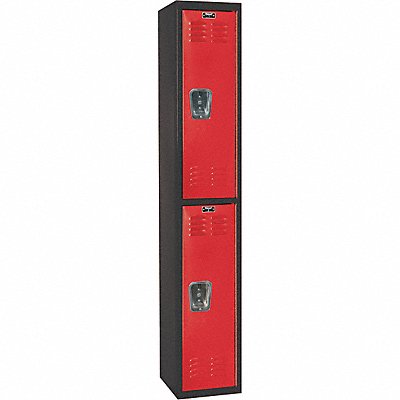 Lckr 2x1Lckr Red/Blk 72 x12 x18 Assm MPN:U1282-2A-MR