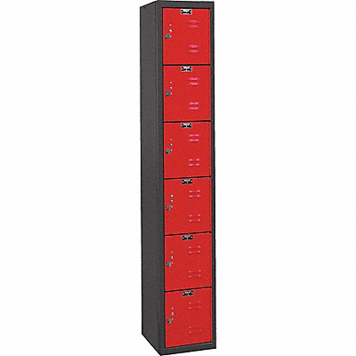 Lckr 6x1Lckr Red/Black 72 x12 x18 Assm MPN:U1282-6A-MR