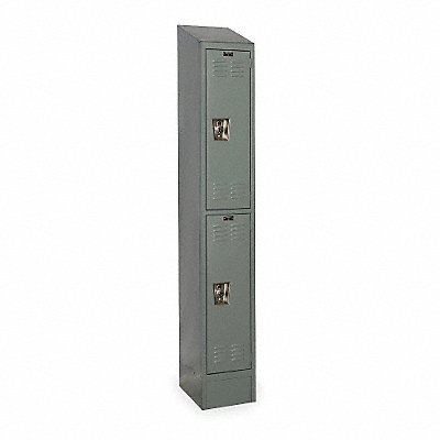 D4817 Wardrobe Locker Lvrd 1 Wide 2 Tier Gray MPN:URB1228-2ASB-HG