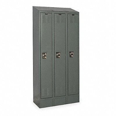 D4812 Wardrobe Locker Lvrd 3 Wide 1 Tier Gray MPN:URB3228-1ASB-HG