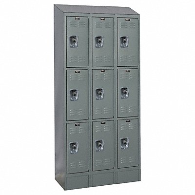 D4825 Wardrobe Locker Lvrd 3 Wide 3 Tier Gray MPN:URB3228-3ASB-HG