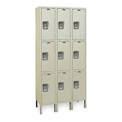 K4135 Wrdrb Lockr Solid 3 Wide 3 Tier Tan MPN:UY3228-3PT