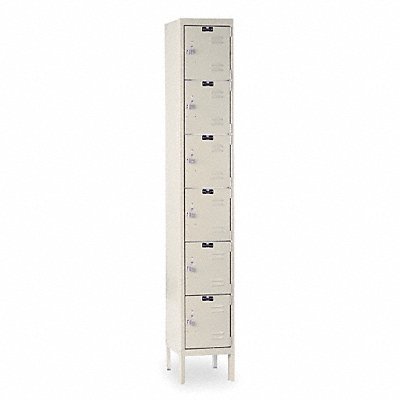 E1556 Box Lockr Lvred 1 Wide 6 Tier Tan MPN:U1228-6PT