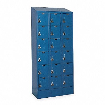 D4832 Box Lockr Lvred 3 Wide 6 Tier Blue MPN:URB3228-6ASB-MB