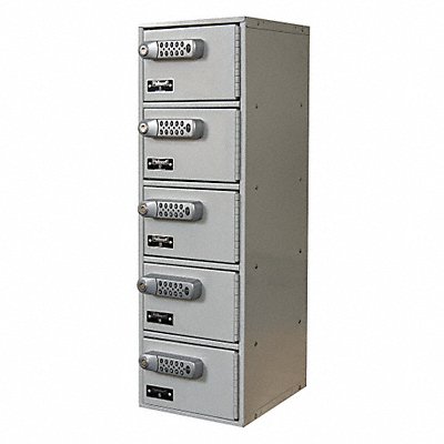 Locker 5x1Lckrs Lt Gry 30.5 x9 x12 MPN:UCTL192(30)-5A-E-PL