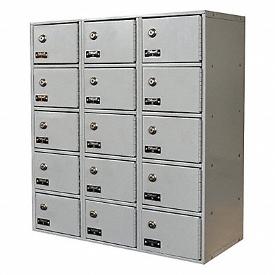 Locker 5x3Lckrs Lt Gry 30.5 x27 x12 MPN:UCTL392(30)-5A-K-PL