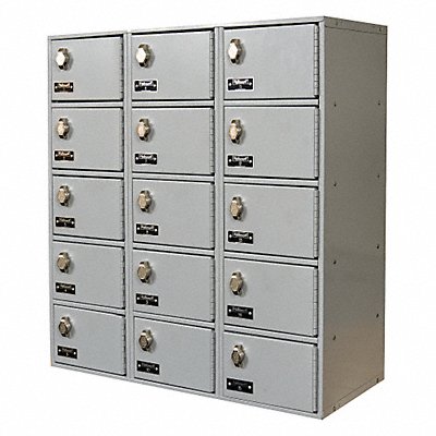 Locker 5x3Lckrs Lt Gry 30.5 x27 x12 MPN:UCTL392(30)-5A-PL